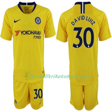 Fußballtrikots Chelsea David Luiz 30 Kinder 2018-2019 Kurzarm Auswärts-trikot kaufen